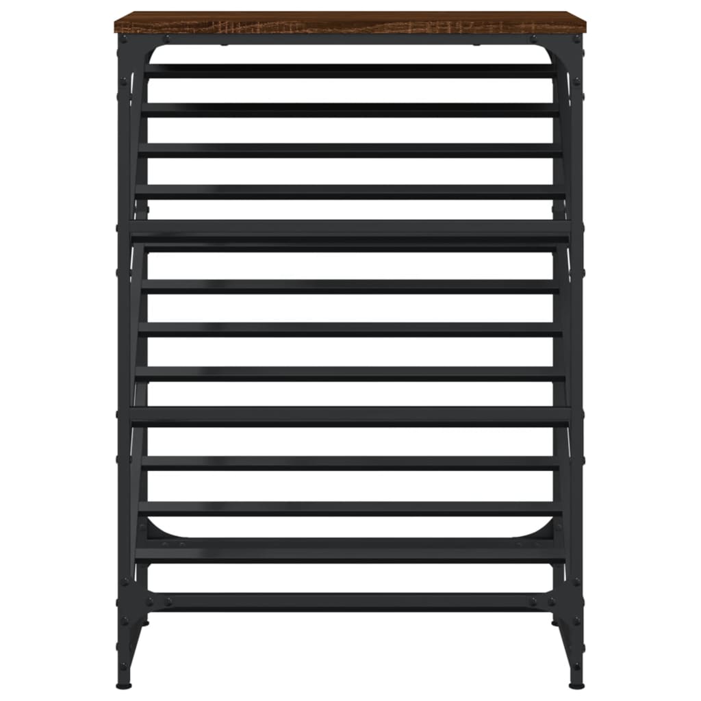 Shoe rack brown oak look 60x30x85 cm made of wood