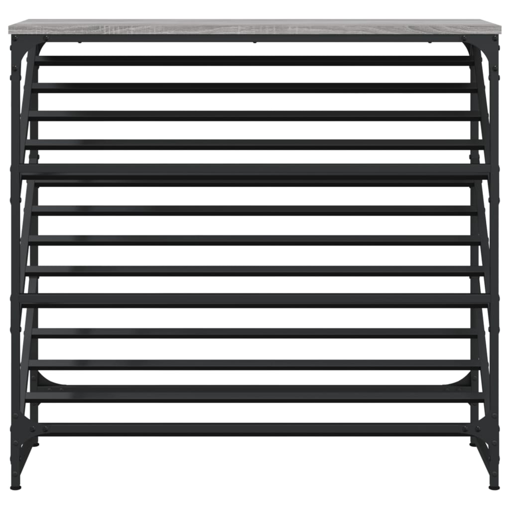 Étagère à chaussures gris Sonoma 90x30x85 cm en bois