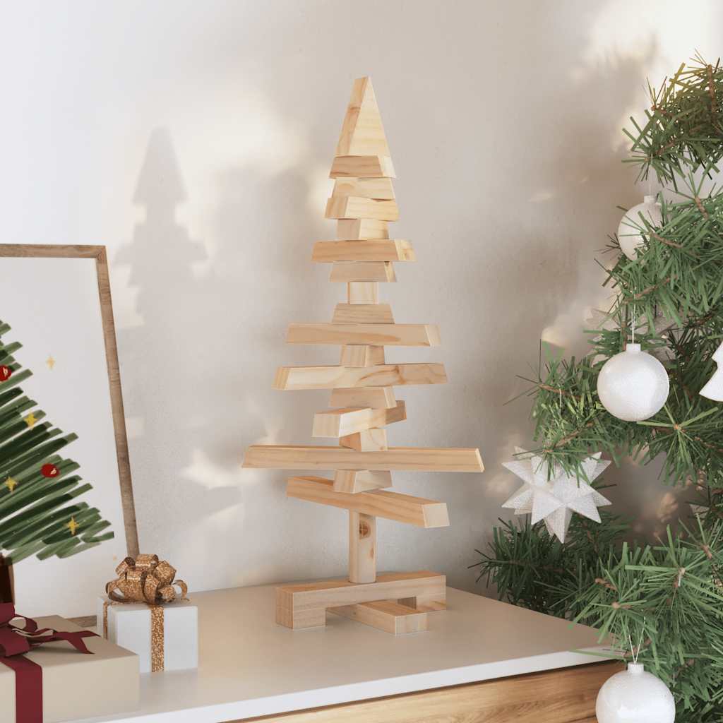 Weihnachtsbaum Holz zum Schmücken 60 cm Massivholz Kiefer