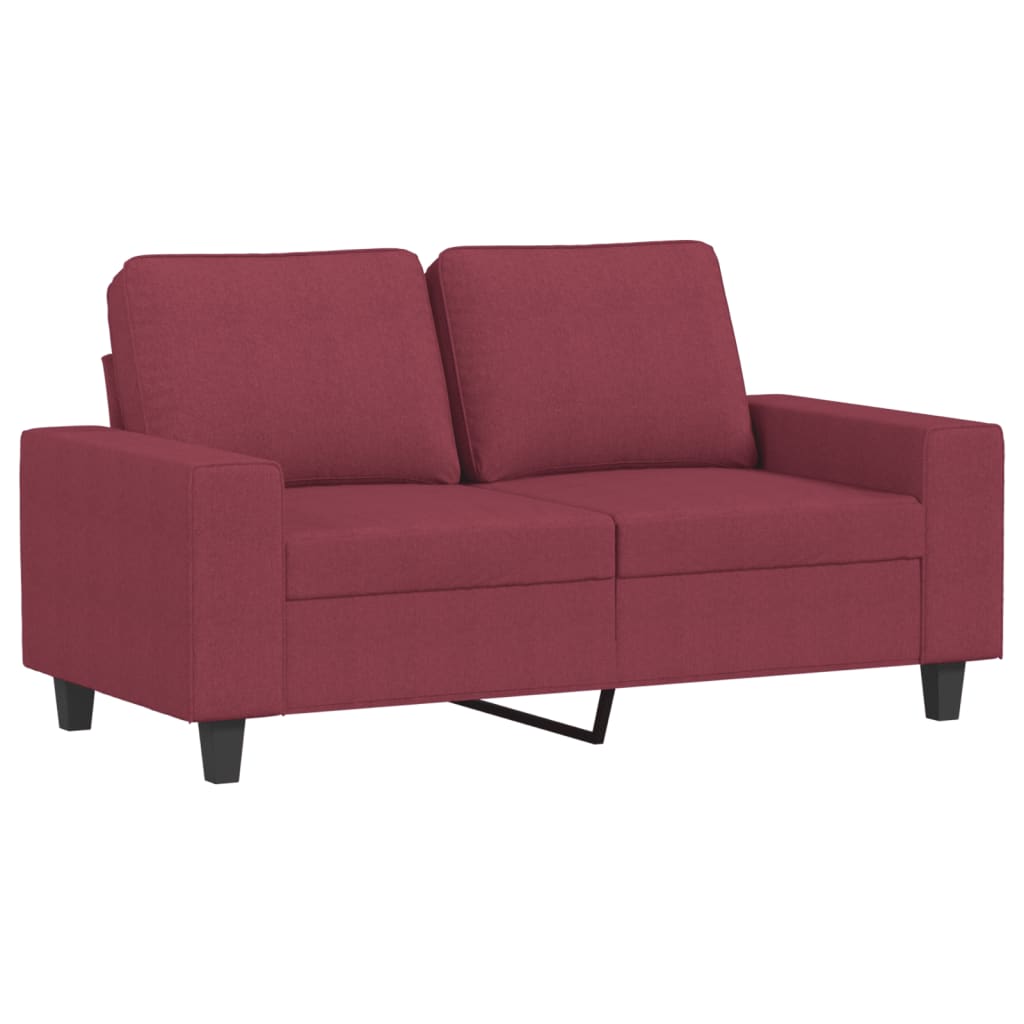 2 seater sofa wine red 120 cm fabric