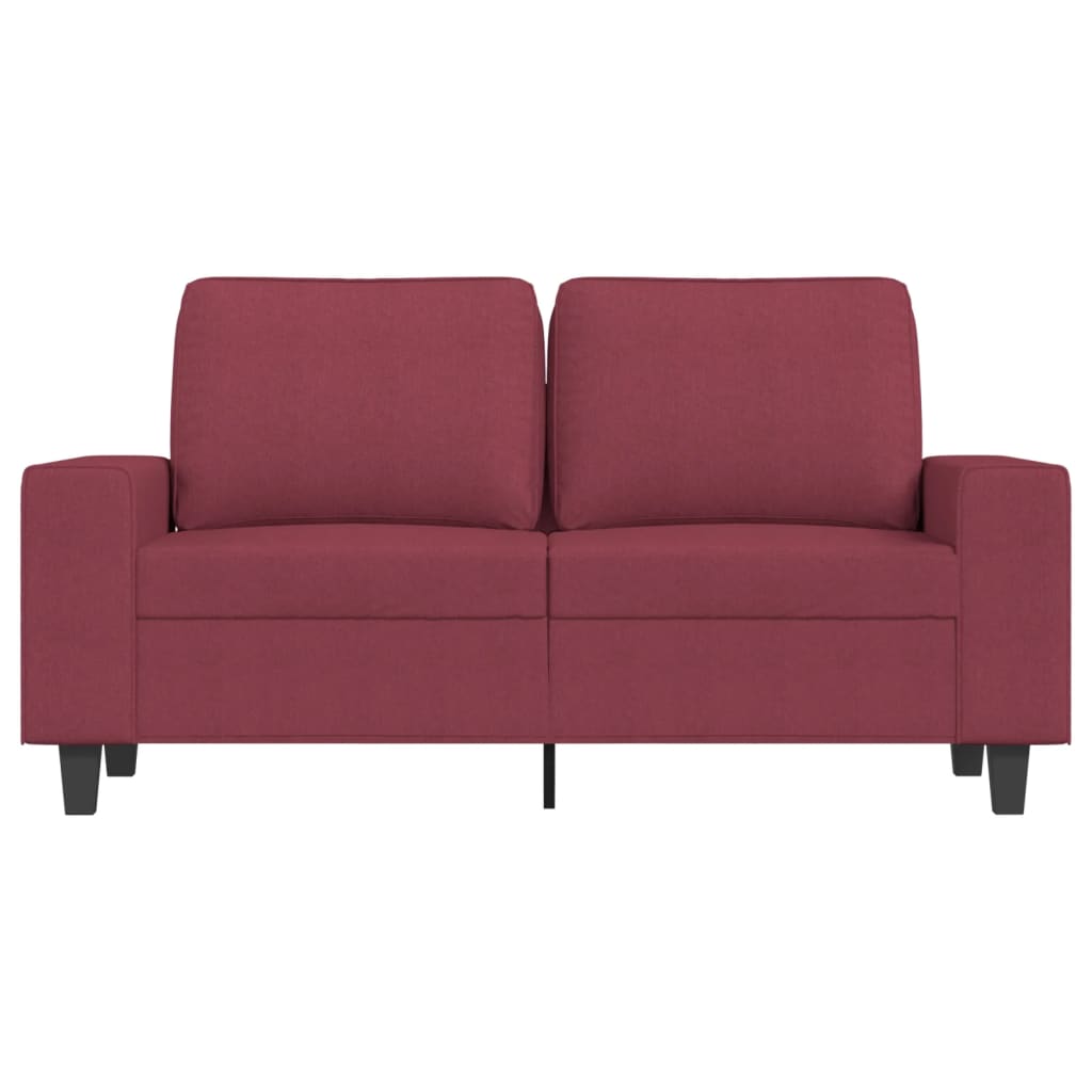 2 seater sofa wine red 120 cm fabric