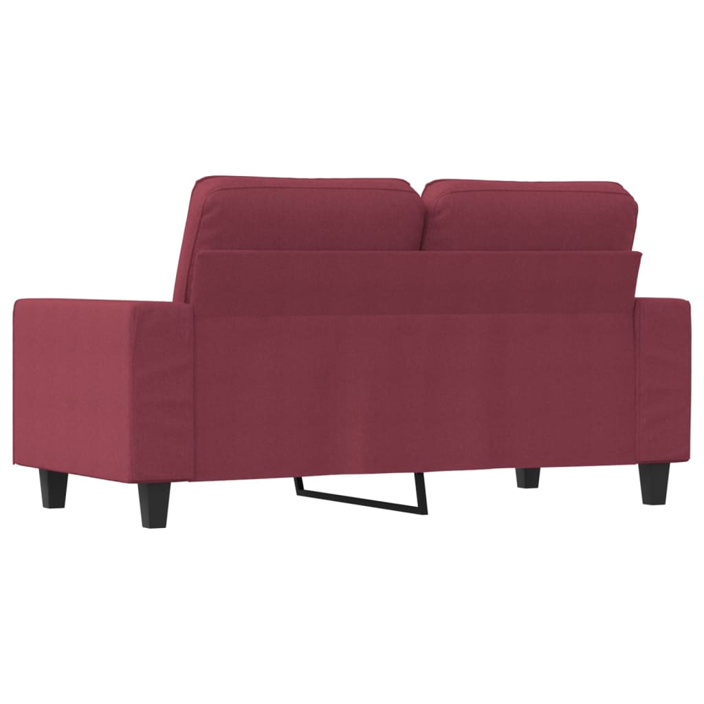 2 seater sofa wine red 120 cm fabric