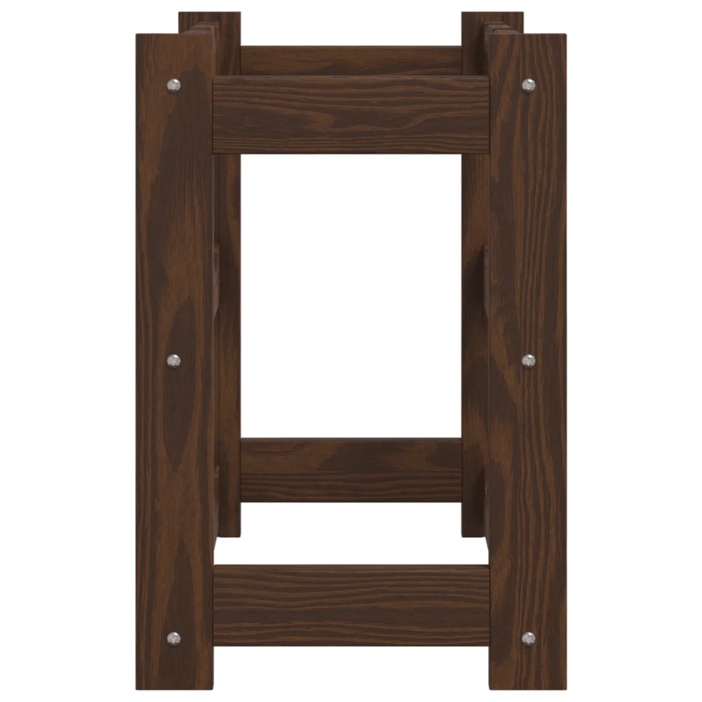 Wine rack for 12 bottles brown solid pine wood