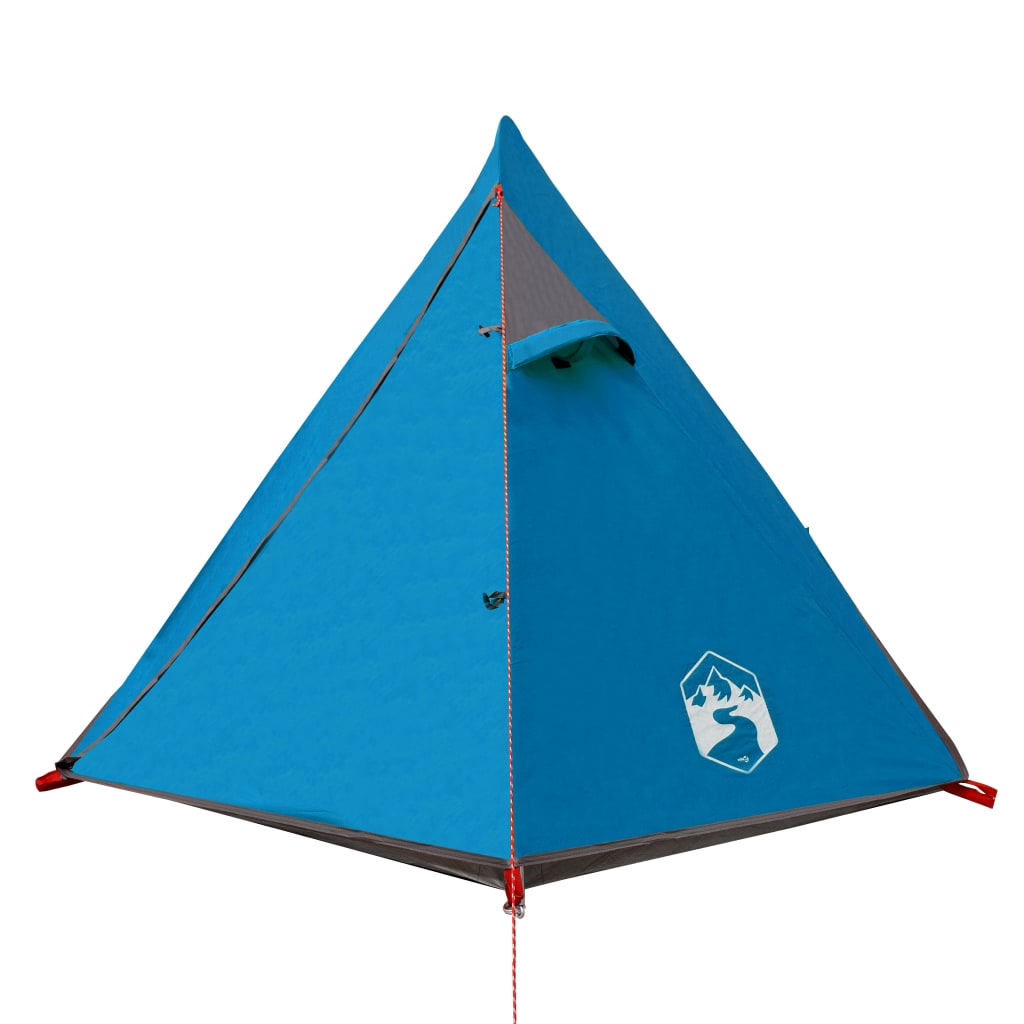 Tente de camping 2 personnes bleue 267x154x117 cm 185T taffetas