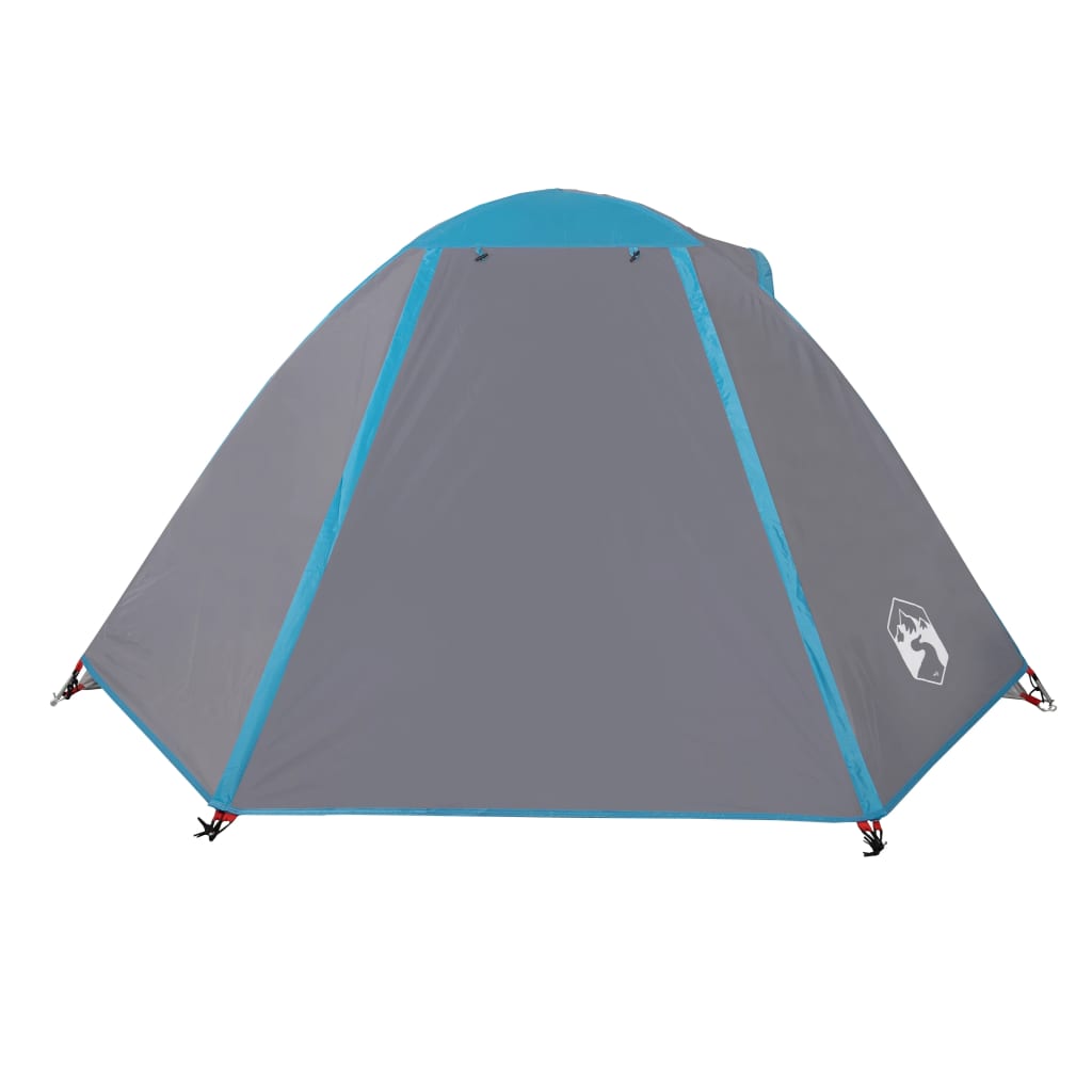 Tente de camping 2 personnes bleue 224x248x118 cm 185T taffetas