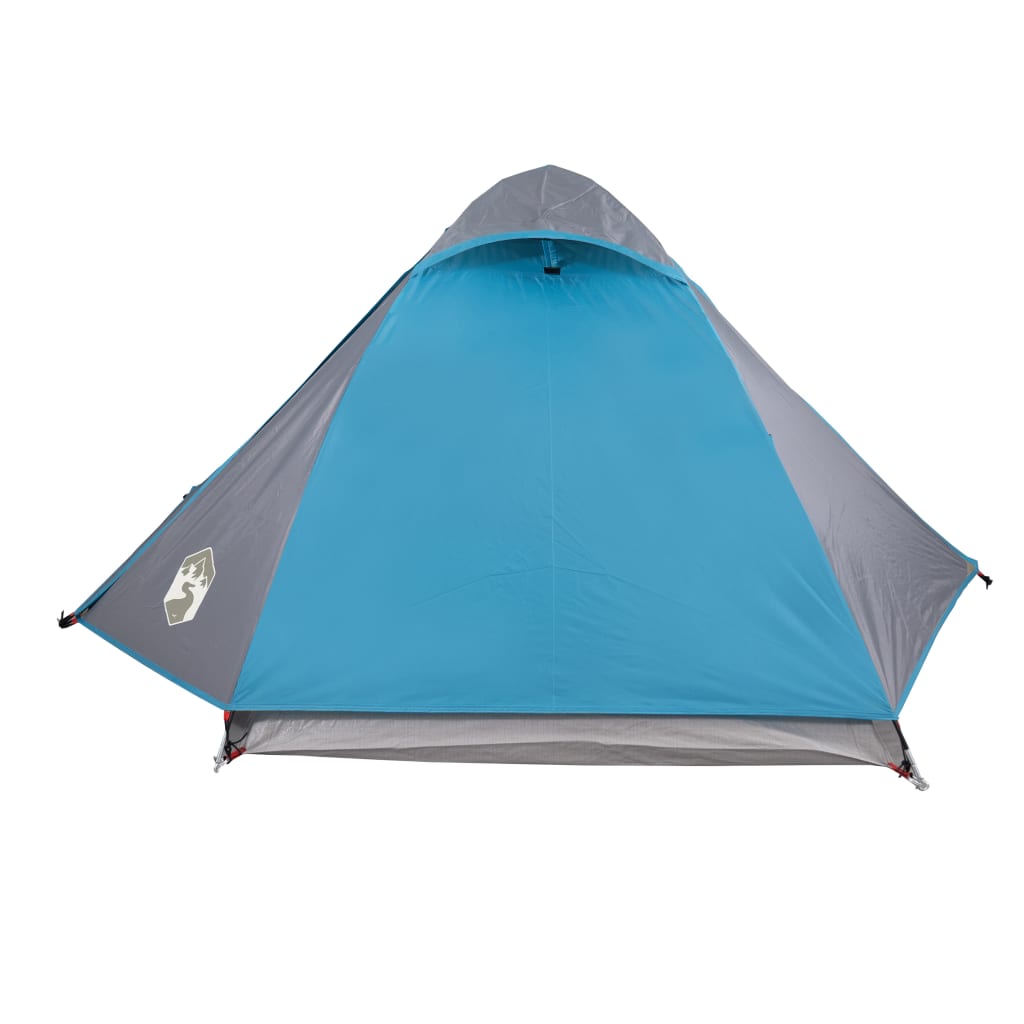 Tente de camping 2 personnes bleue 224x248x118 cm 185T taffetas