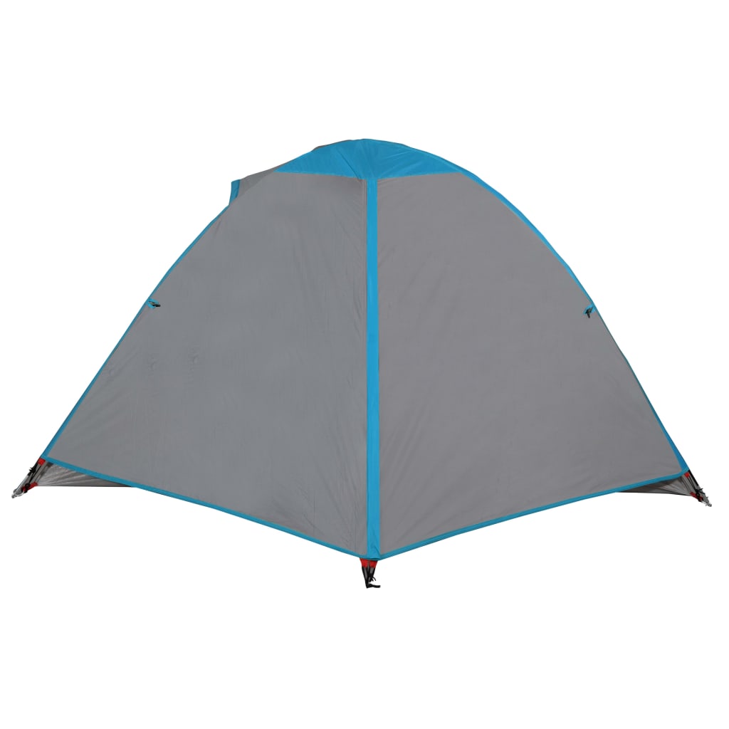 Tente de camping 2 personnes bleue 224x248x118 cm 185T taffetas