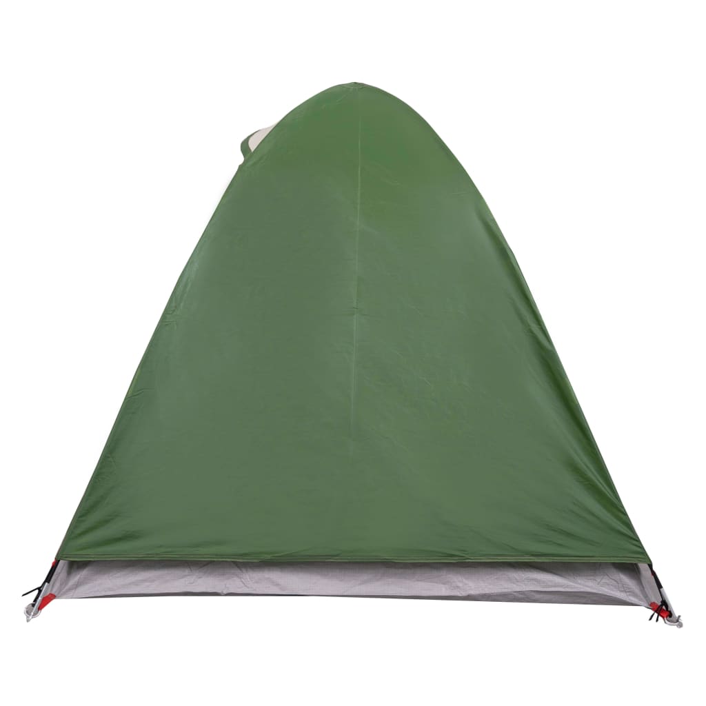 Tente de camping 2 personnes verte 254x135x112 cm 185T taffetas