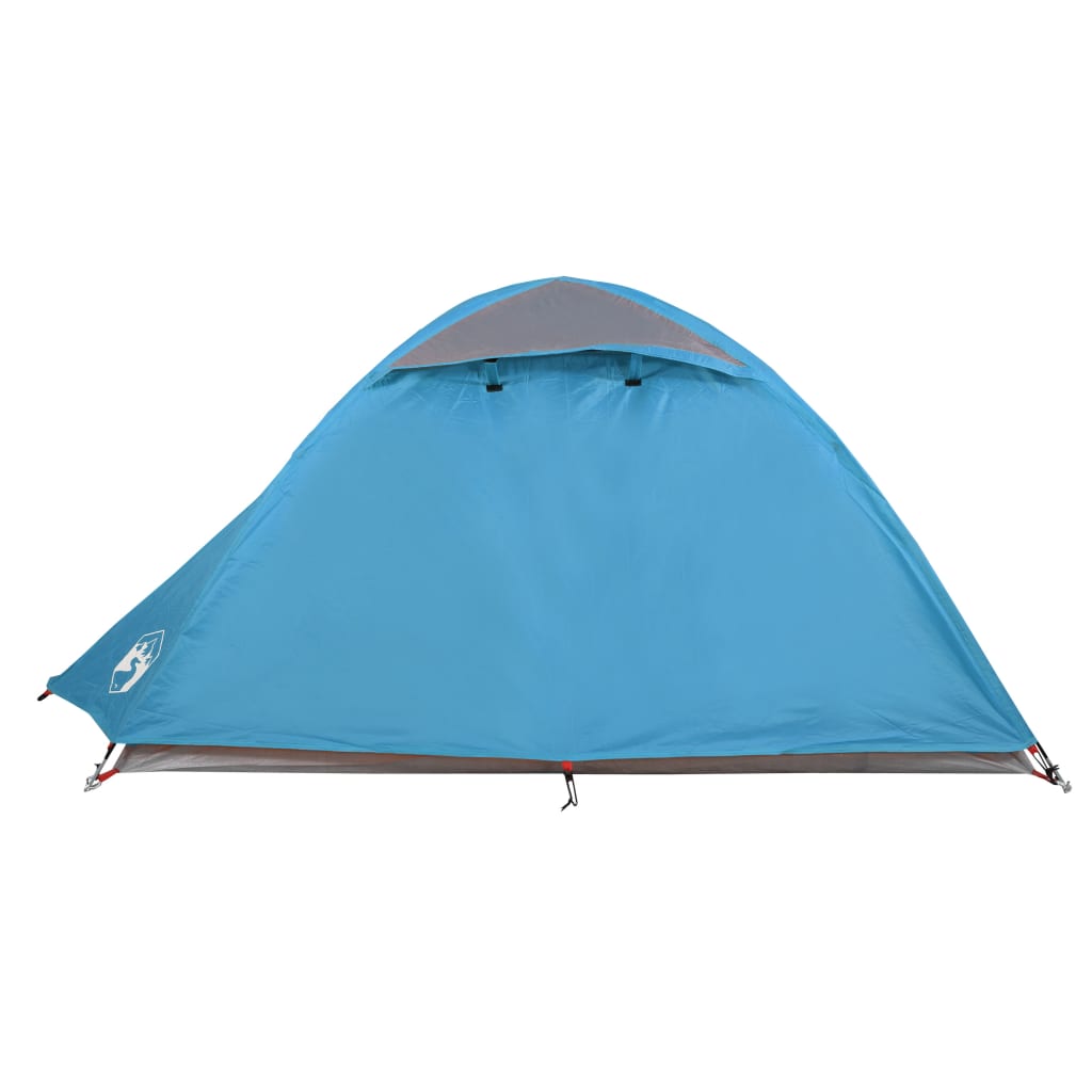 Tente de camping 2 personnes bleue 254x135x112 cm 185T taffetas