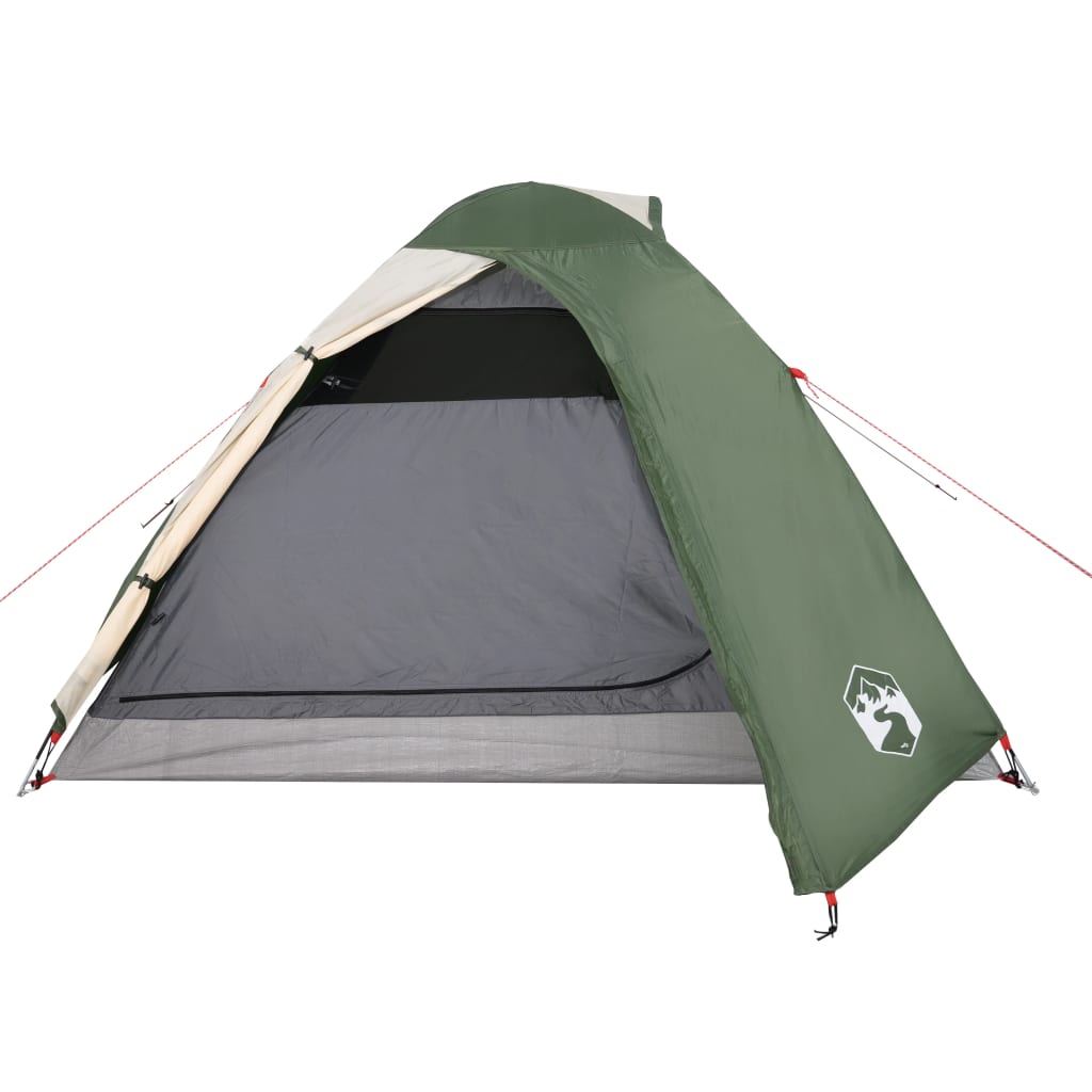 Tente de camping 2 personnes verte 264x210x125 cm 185T taffetas
