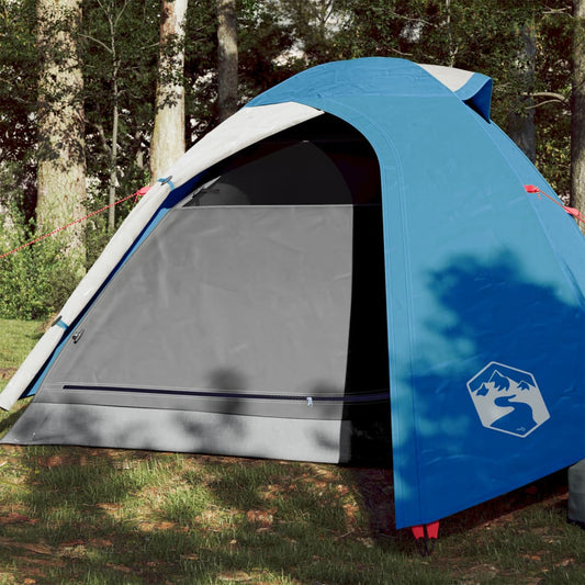 Tente de camping 2 personnes bleue 264x210x125 cm 185T taffetas