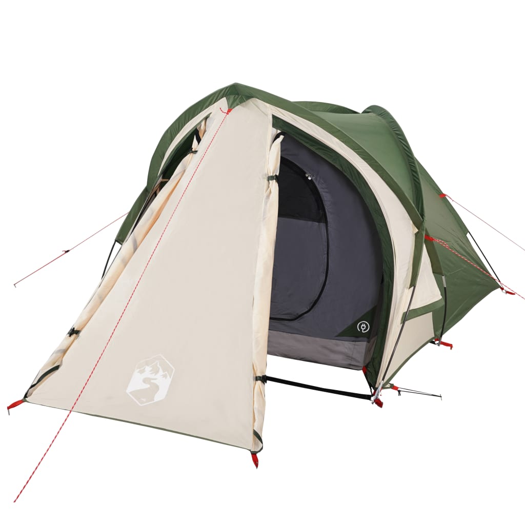Tente de camping 2 personnes verte 320x140x120 cm 185T taffetas