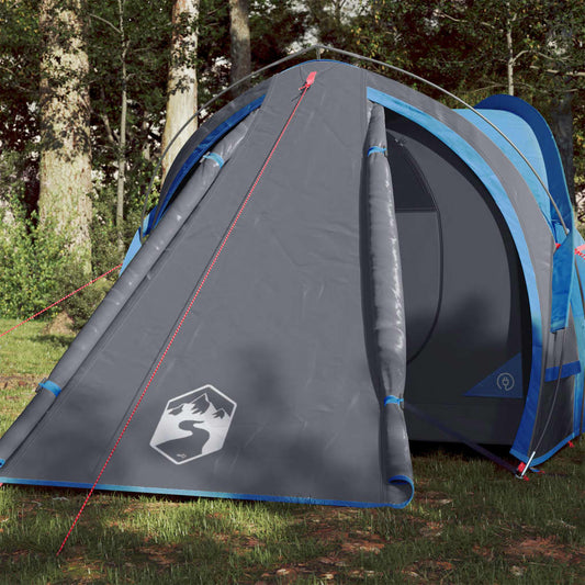 Tente de camping 2 personnes bleue 320x140x120 cm 185T taffetas
