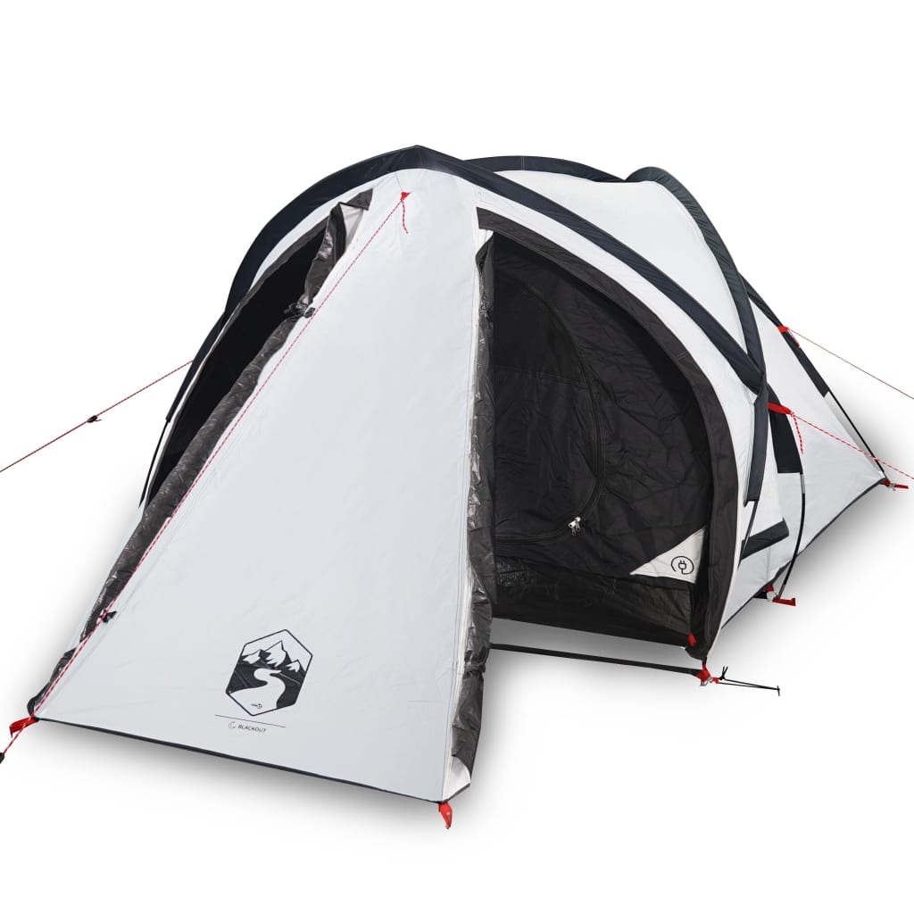 Tente de camping 2 personnes blanc 320x140x120 cm 185T taffetas