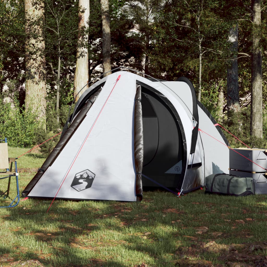 Tente de camping 2 personnes blanc 320x140x120 cm 185T taffetas