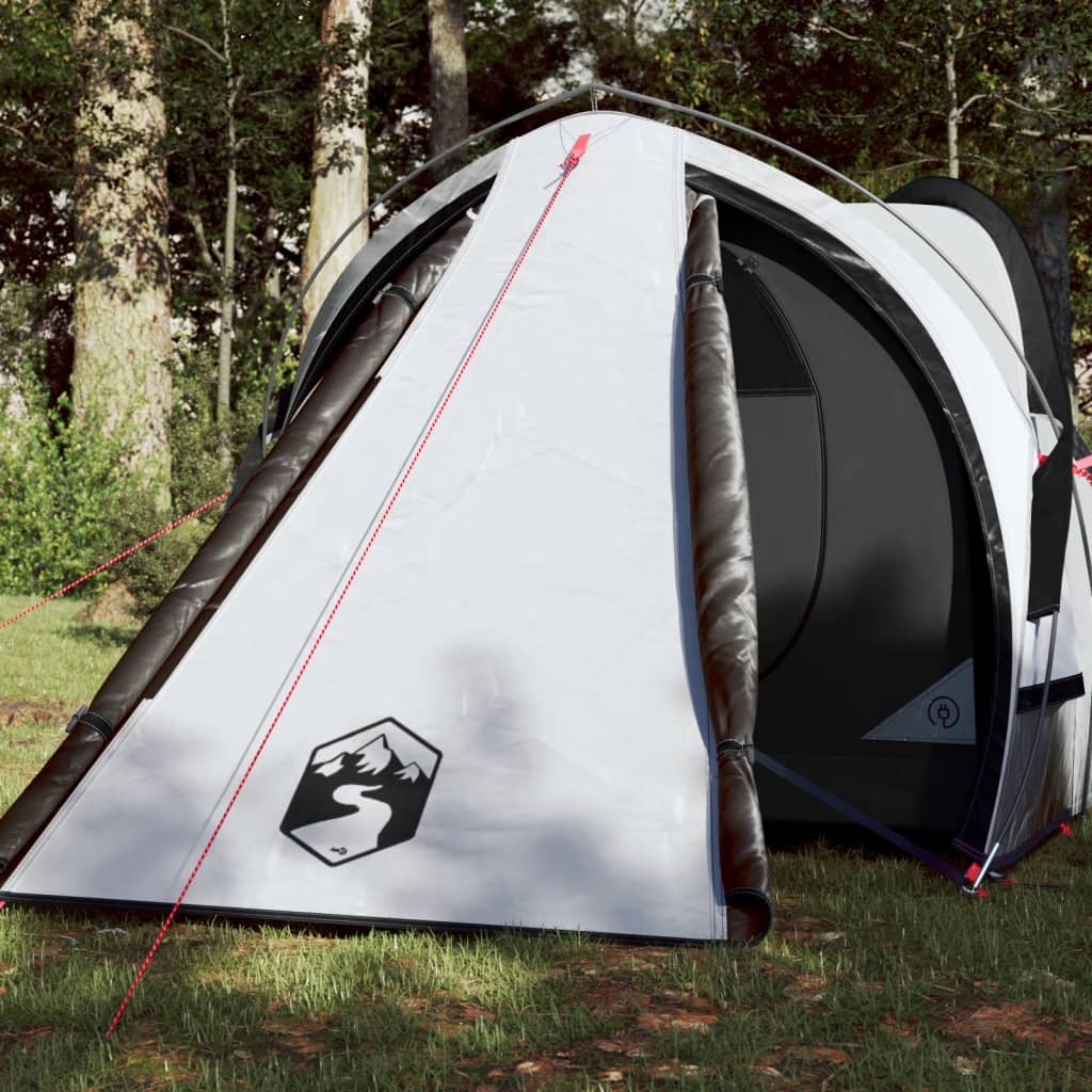 Tente de camping 2 personnes blanc 320x140x120 cm 185T taffetas