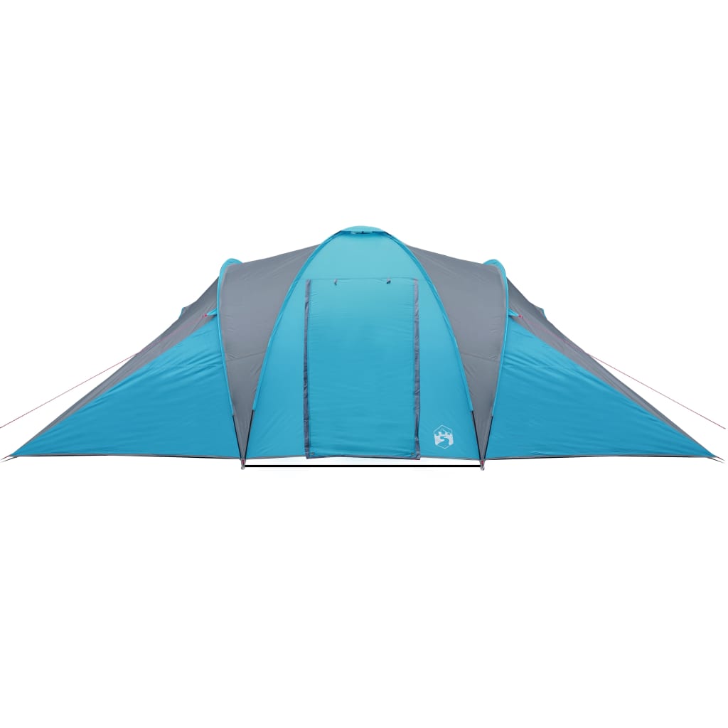 Tente de camping 6 personnes bleue 576x238x193 cm 185T taffetas