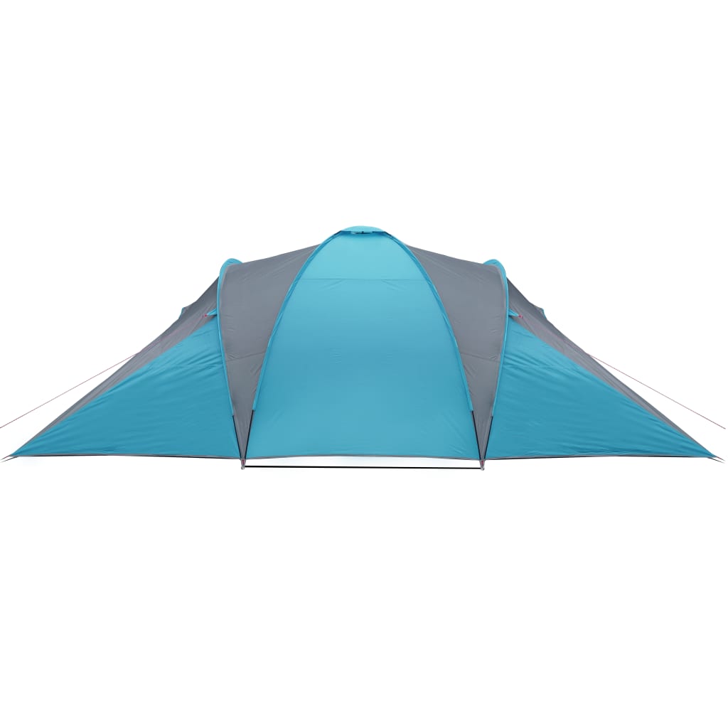 Tente de camping 6 personnes bleue 576x238x193 cm 185T taffetas