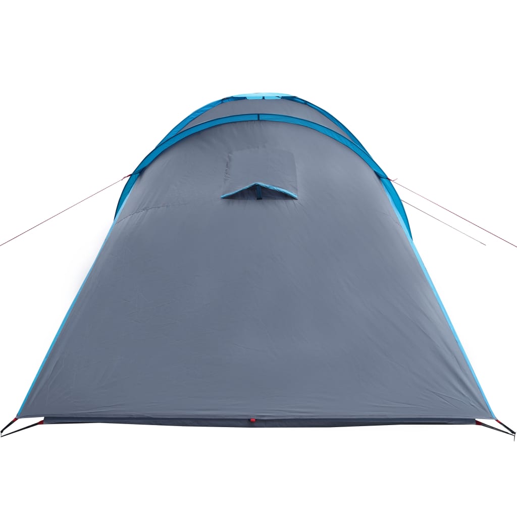 Tente de camping 6 personnes bleue 576x238x193 cm 185T taffetas