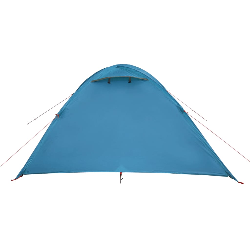 Tente de camping 4 personnes bleue 300x250x132 cm 185T taffetas