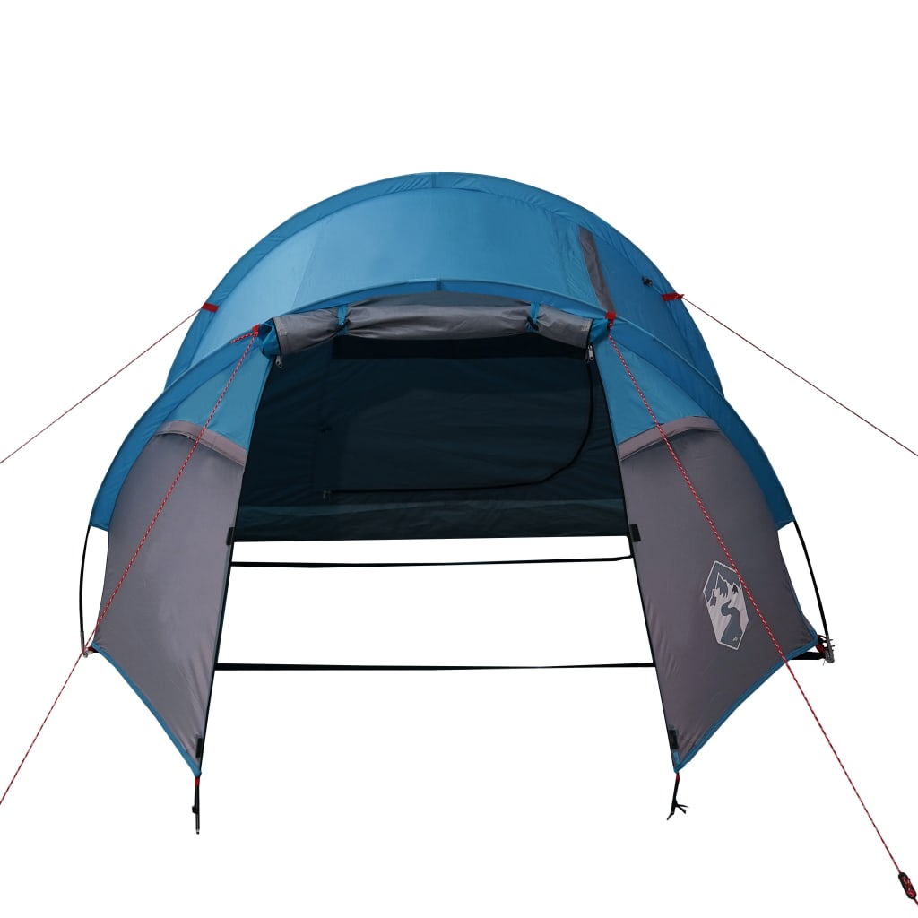 Tente de camping 4 personnes bleue 360x135x105 cm 185T taffetas
