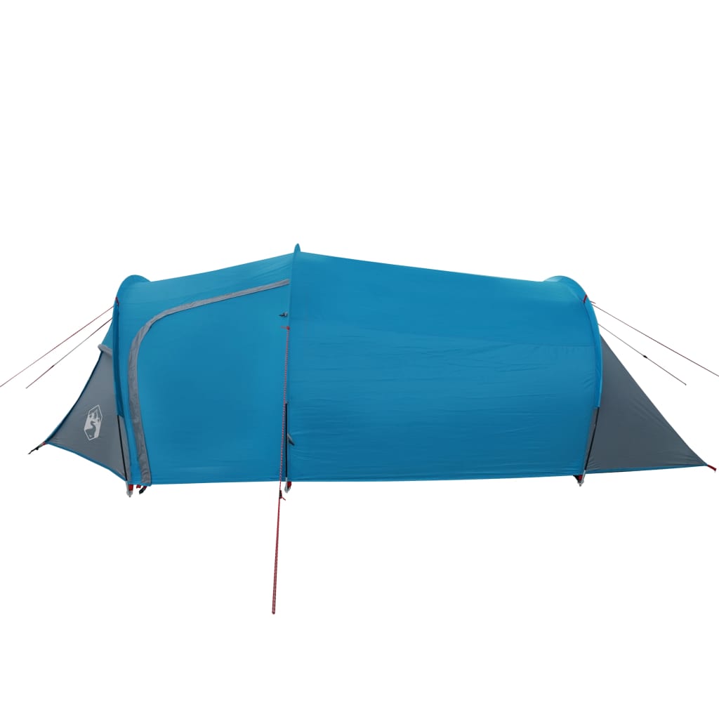 Tente de camping 4 personnes bleue 360x135x105 cm 185T taffetas