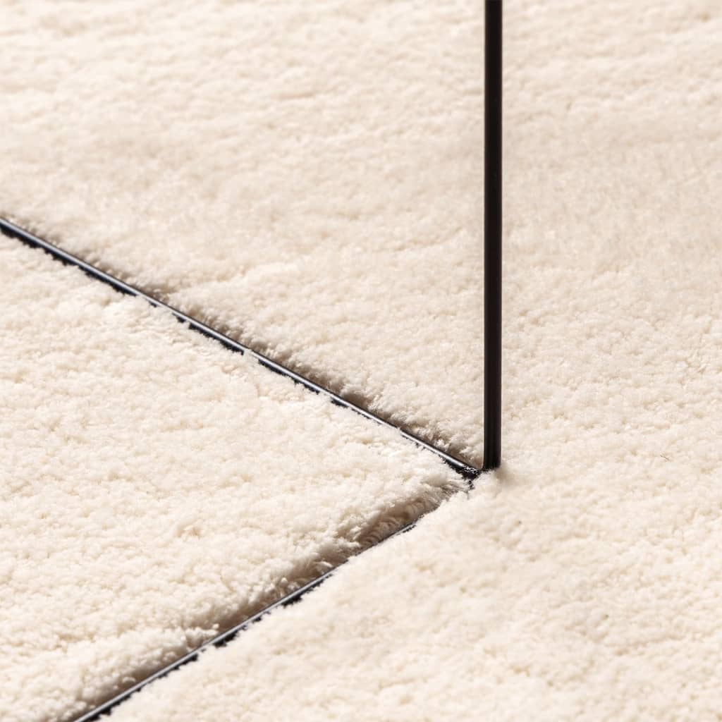 Teppich HUARTE Kurzflor Weich und Waschbar Beige Ø 80 cm