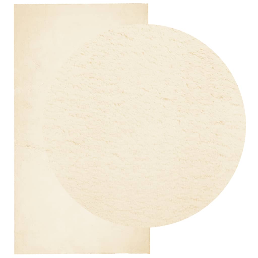 Rug HUARTE Short Pile Soft and Washable Cream 80x150 cm