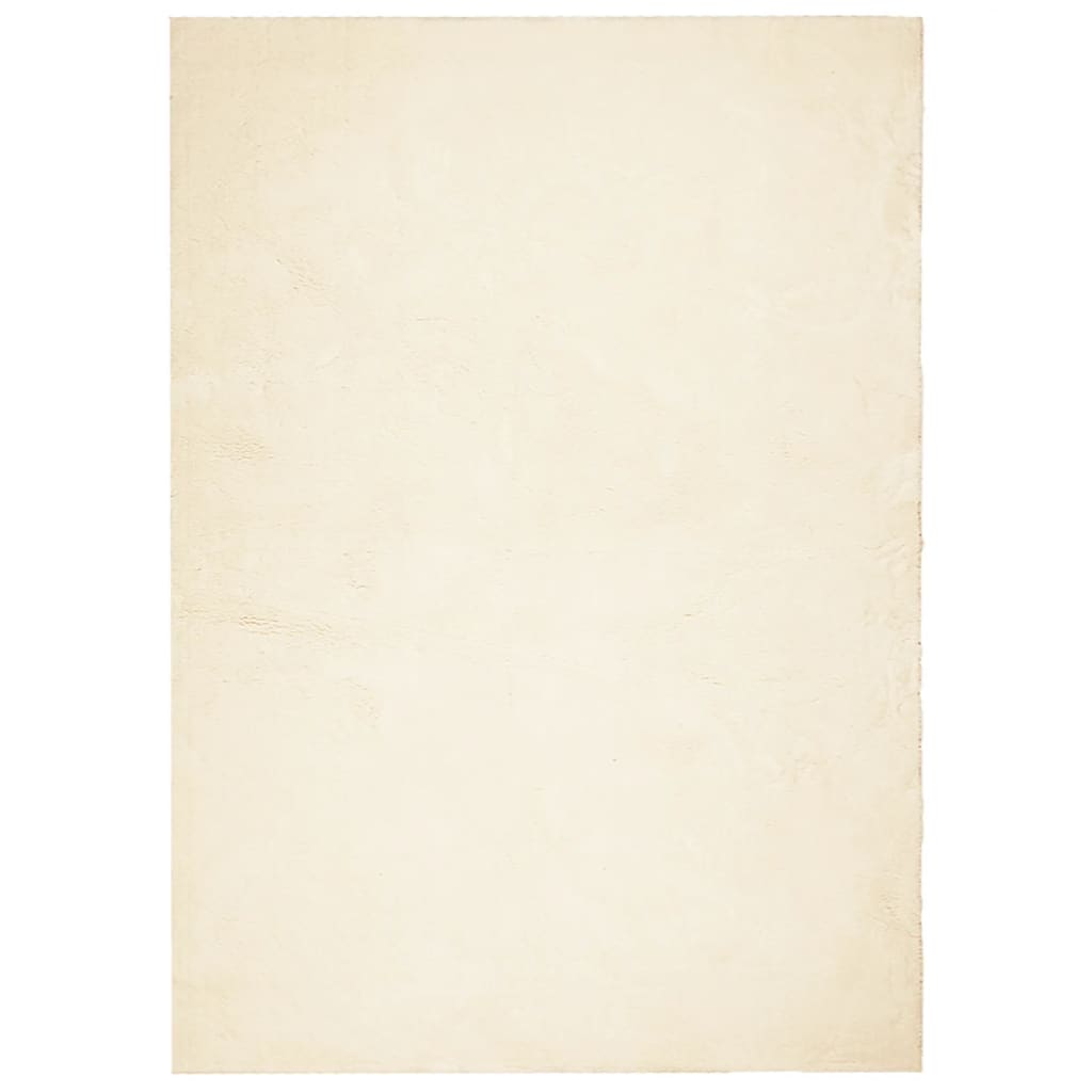Rug HUARTE Short Pile Soft and Washable Cream 140x200 cm