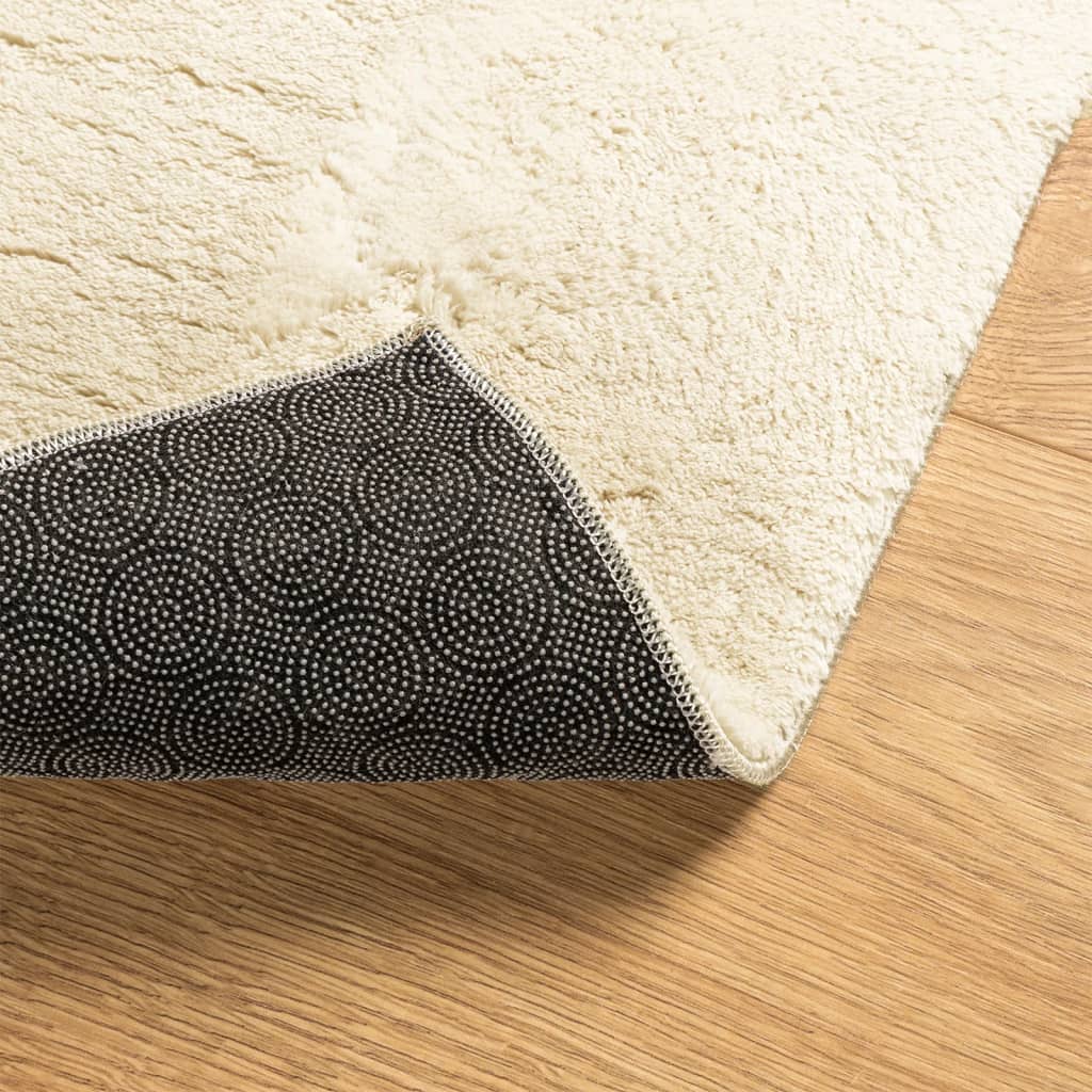 Rug HUARTE Short Pile Soft and Washable Cream 140x200 cm