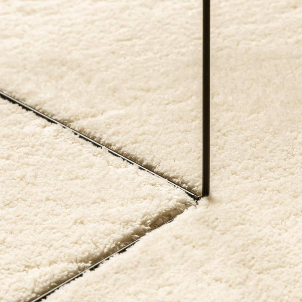 Rug HUARTE Short Pile Soft and Washable Cream 140x200 cm