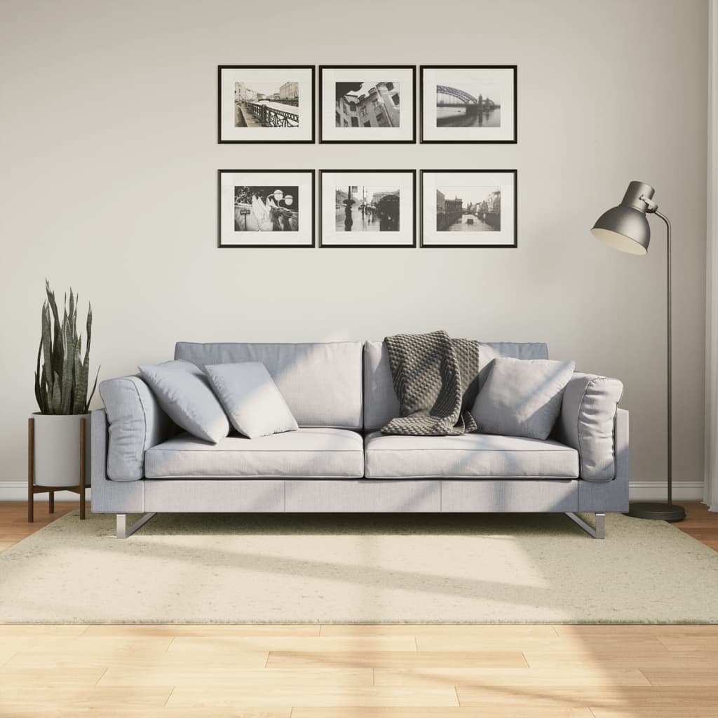 Rug HUARTE Short Pile Soft and Washable Cream 140x200 cm