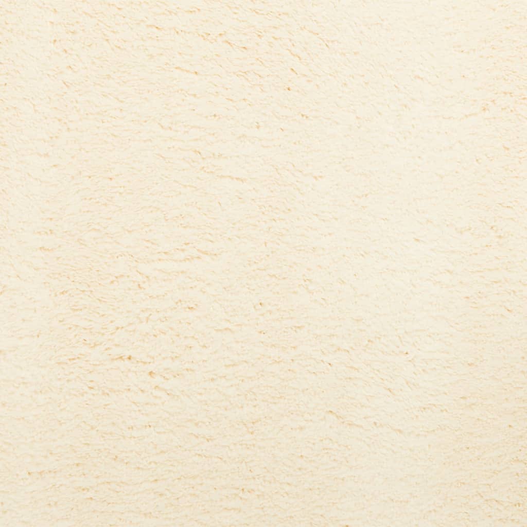Teppich HUARTE Kurzflor Weich und Waschbar Creme 160x160 cm