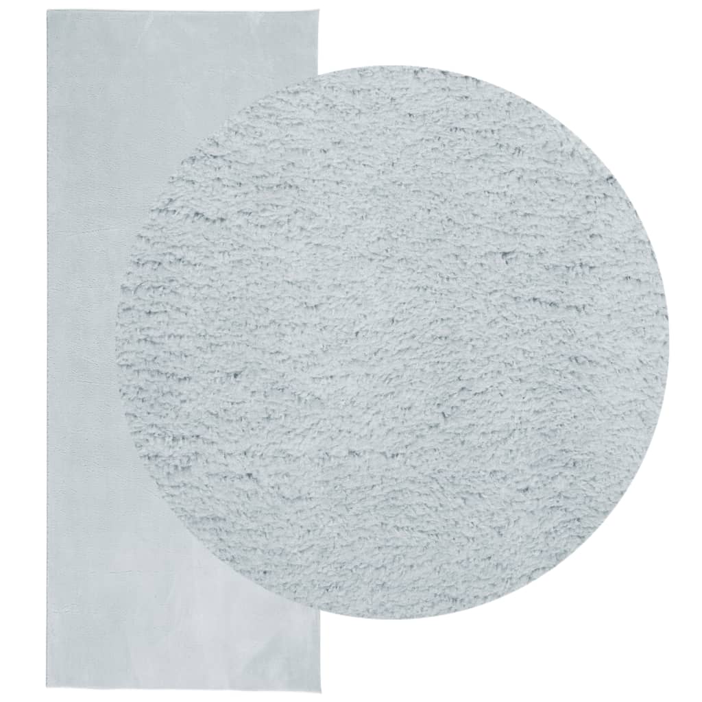 Rug HUARTE short pile soft and washable blue 80x200 cm