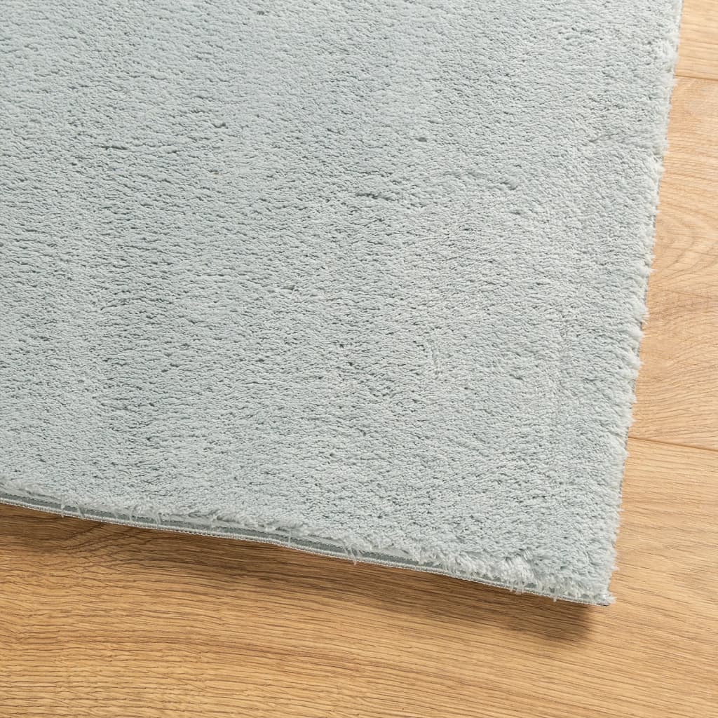 Rug HUARTE short pile soft and washable blue 80x200 cm