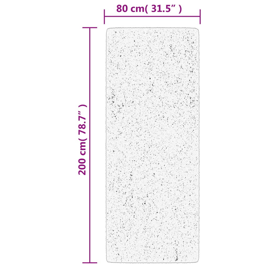Rug HUARTE short pile soft and washable blue 80x200 cm