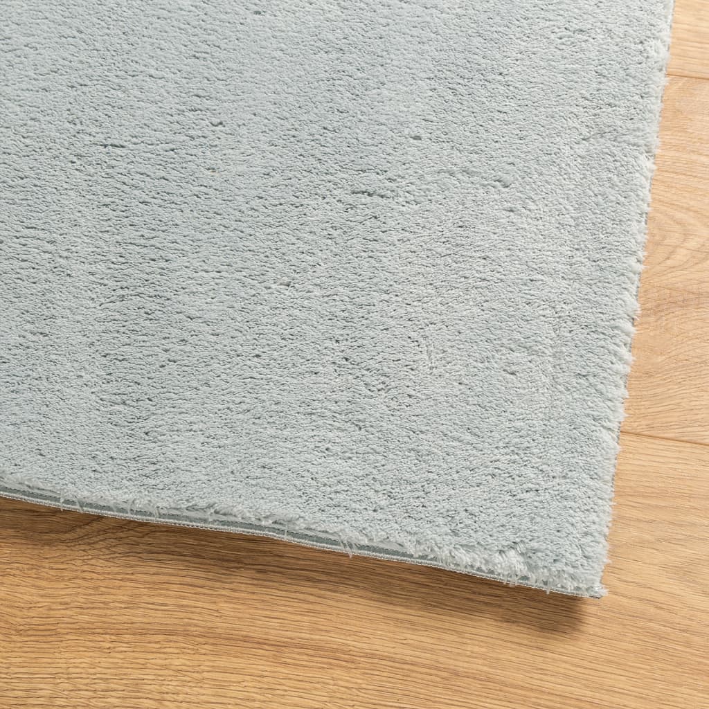 Rug HUARTE Short Pile Soft and Washable Blue 80x250 cm