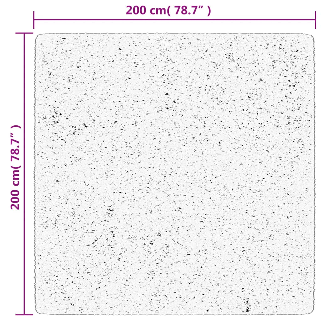 Teppich HUARTE Kurzflor Weich und Waschbar Blau 200x200 cm
