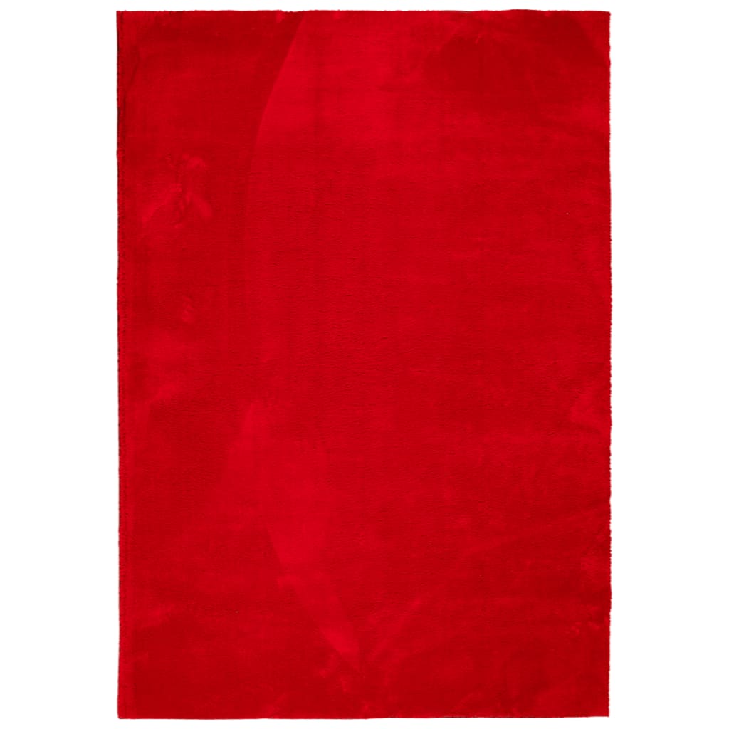 Rug HUARTE Short Pile Soft and Washable Red 120x170 cm