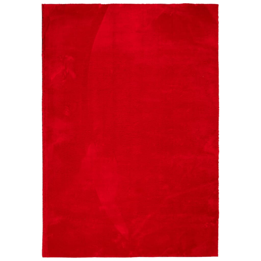 Rug HUARTE Short Pile Soft and Washable Red 160x230 cm