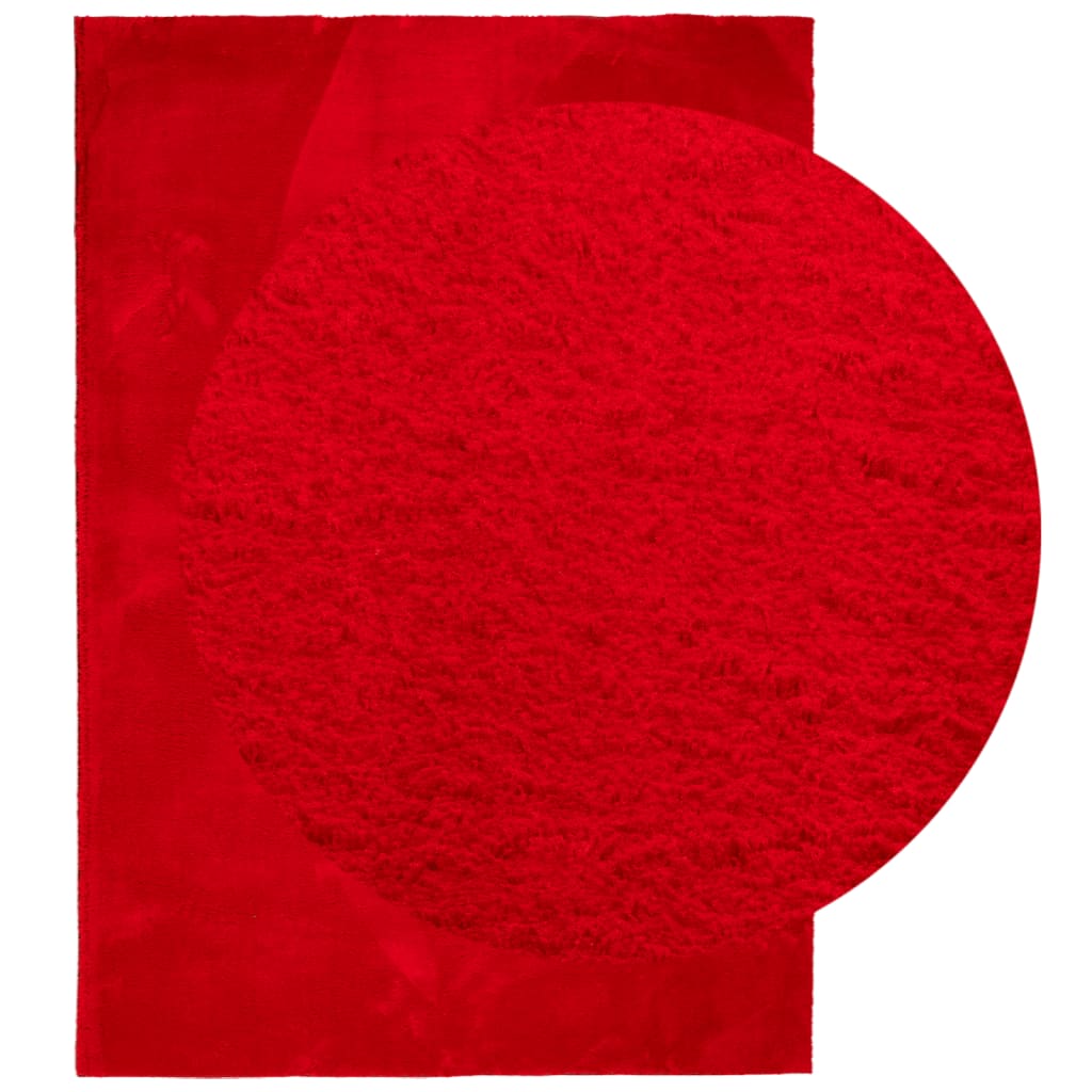 Rug HUARTE Short Pile Soft and Washable Red 160x230 cm