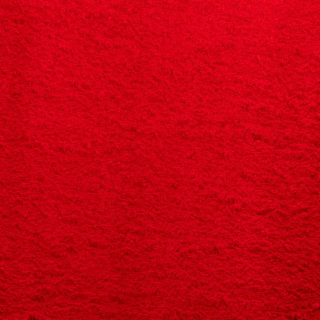 Rug HUARTE Short Pile Soft and Washable Red 200x200 cm