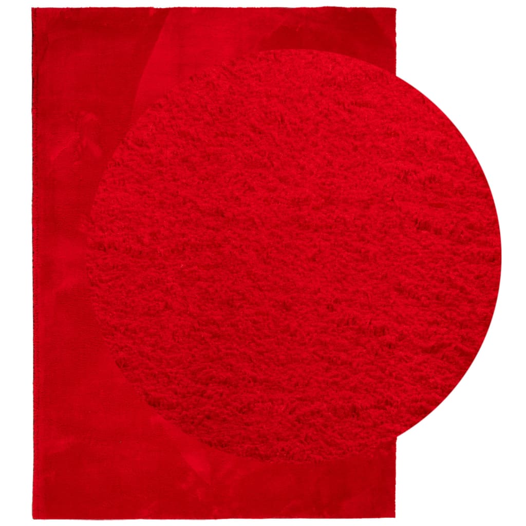 Rug HUARTE Short Pile Soft and Washable Red 200x280 cm