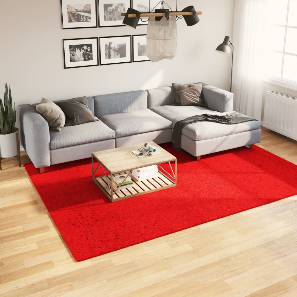 Rug HUARTE Short Pile Soft and Washable Red 200x280 cm