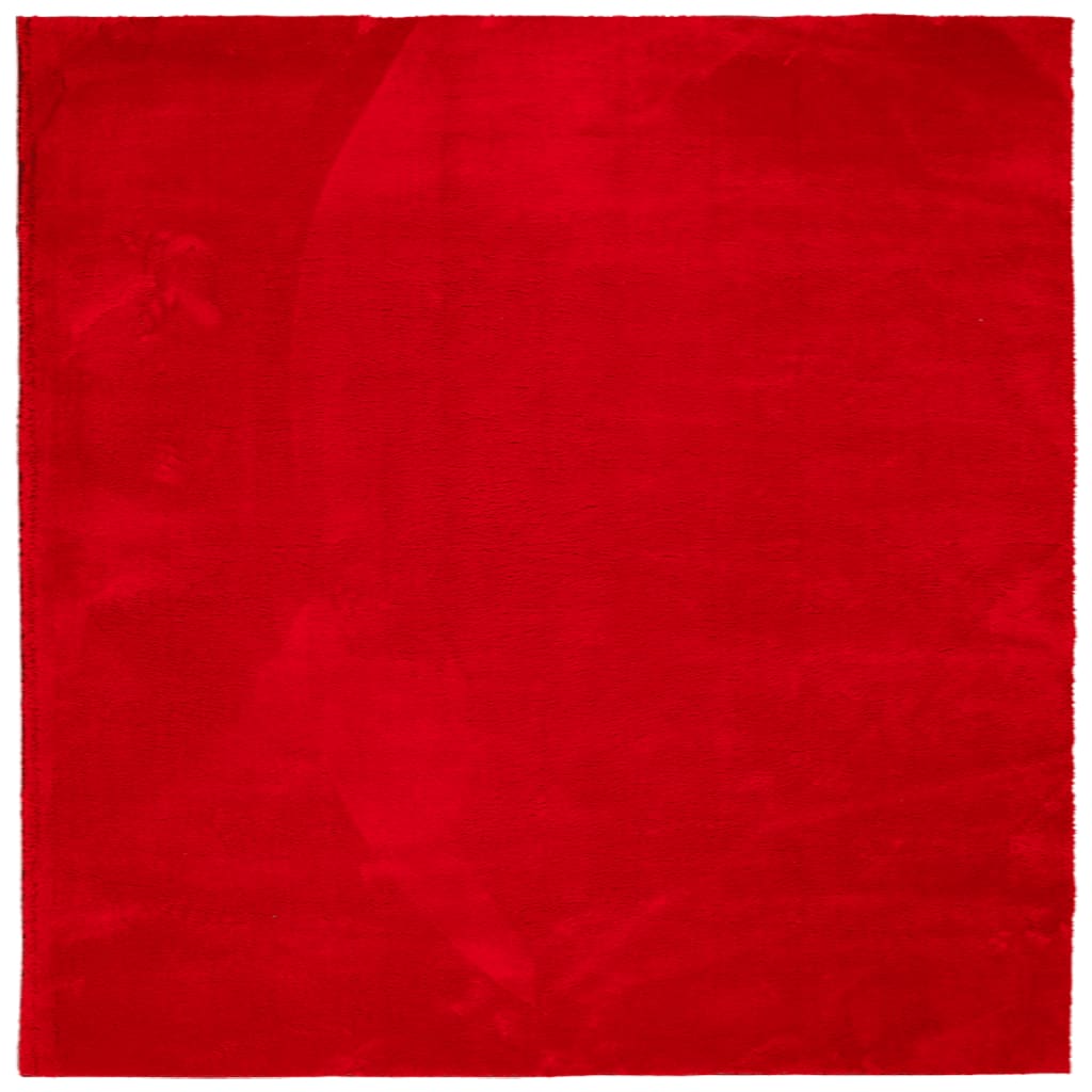 Rug HUARTE Short Pile Soft and Washable Red 240x240 cm
