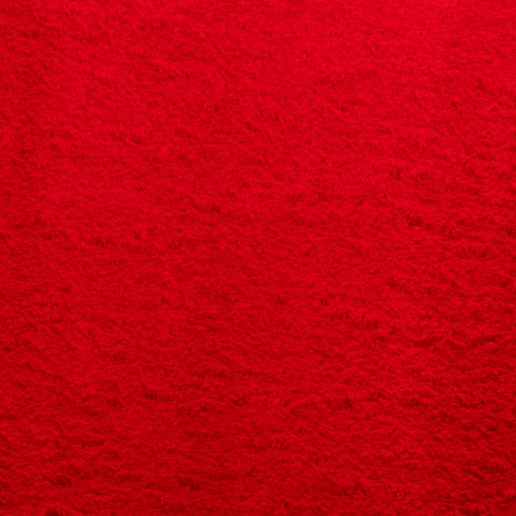 Rug HUARTE Short Pile Soft and Washable Red 240x240 cm