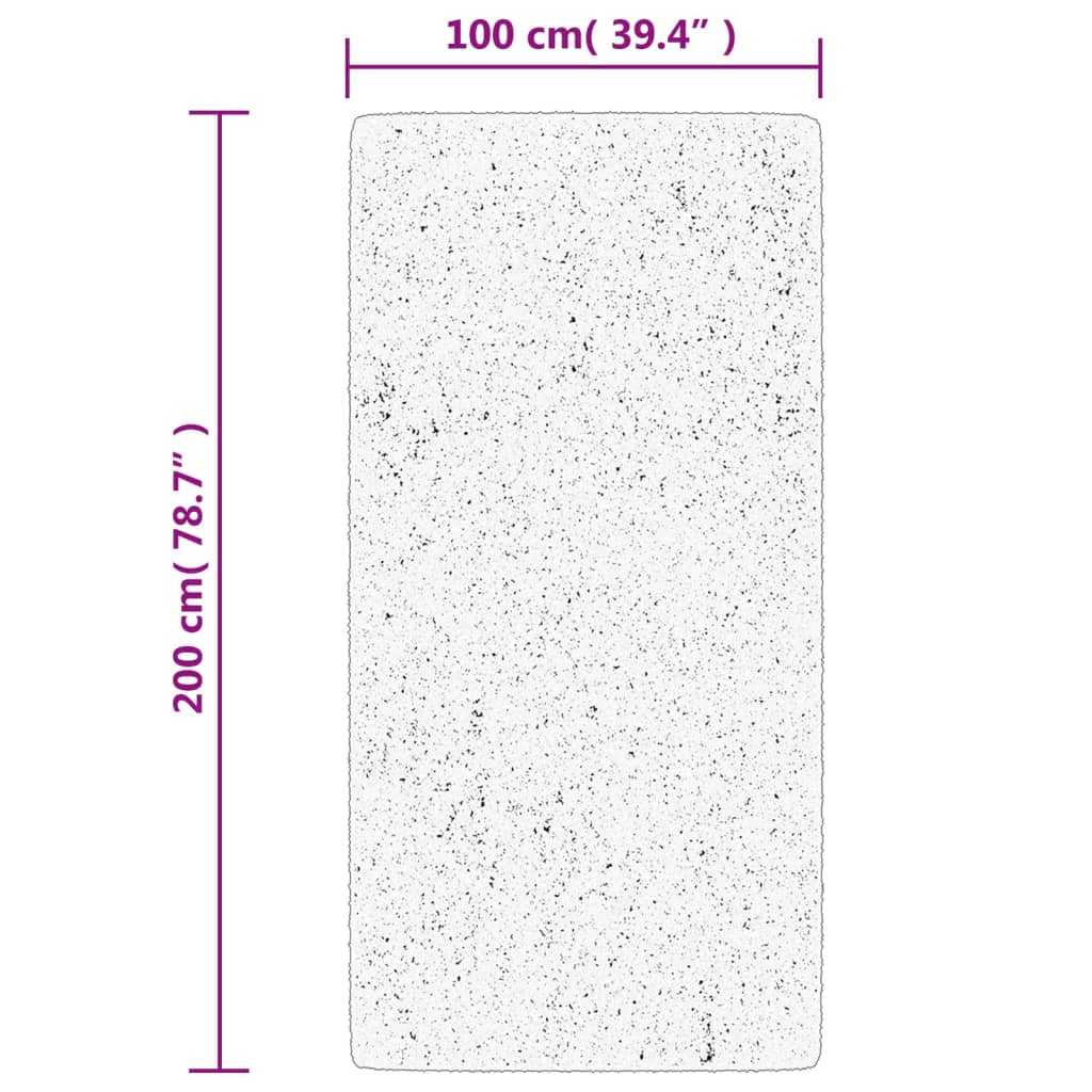 Tapis shaggy PAMPLONA poils longs moderne beige 100x200 cm