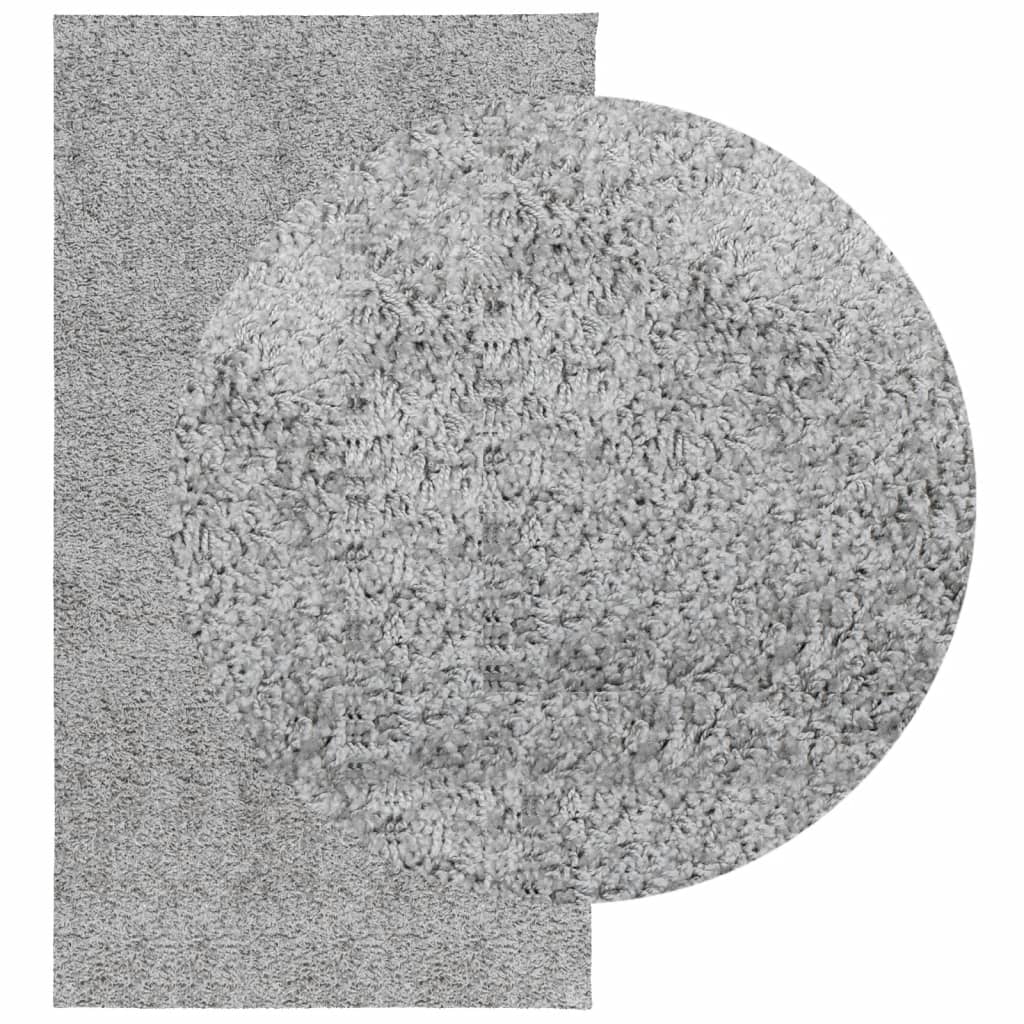 Shaggy rug PAMPLONA high pile modern gray 80x150 cm
