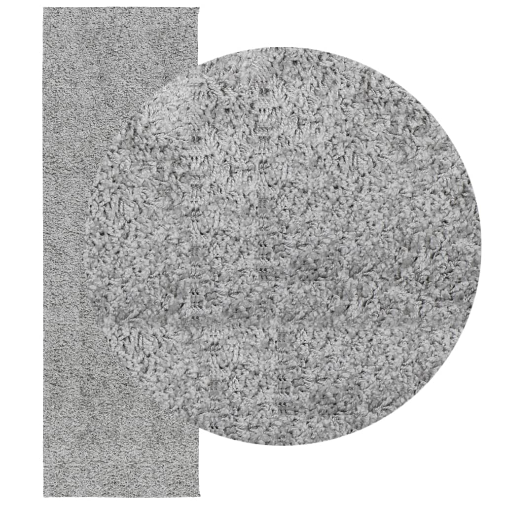 Shaggy rug PAMPLONA high pile modern gray 80x250 cm
