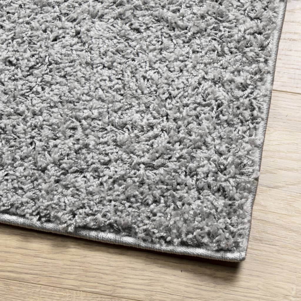 Shaggy rug PAMPLONA high pile modern gray 80x250 cm